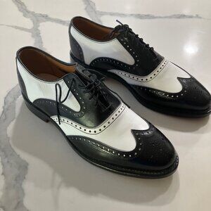 Allen Edmonds Brand New Men's Wing Tip Black and White Dress Shoes